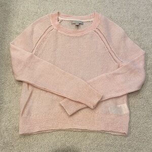 Banana Republic Soft Pink Mohair Crew Neck Sweater